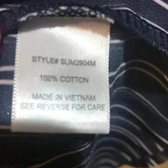 Always Indigo Women's Button Front Tie Waist Cuffed Sleeves 100% Cotton Shirt-XL - Picture 7 of 7